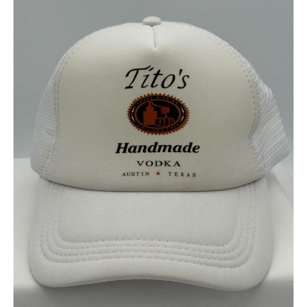 Tito's Handmade Vodka White Truckers Hat / Cap - Snapback - OSFA - NEW